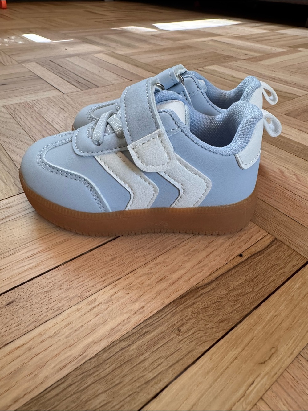 Kids Light Blue and White Casual Sneakers